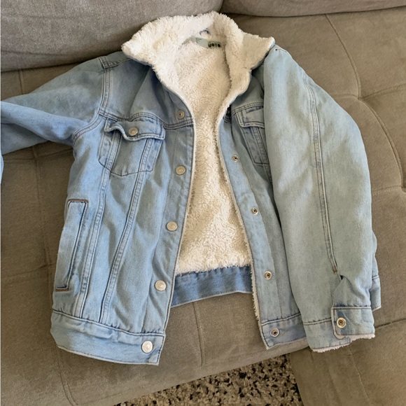Jackets & Coats Top Shop Sherpa Lined Denim Jacket Poshmark